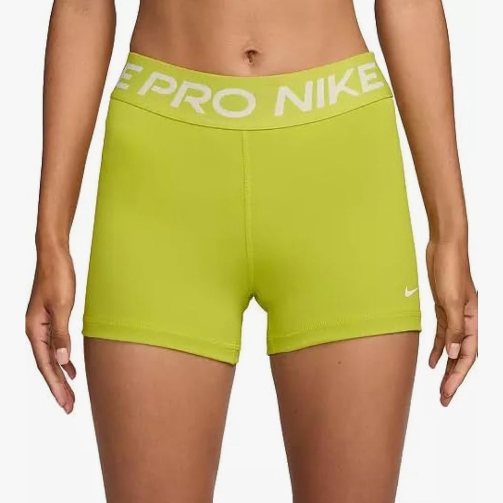 Nike Women's Bright Green Athletic Shorts 3”